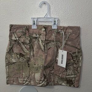 pink real camo mini skirt disclosure brand
